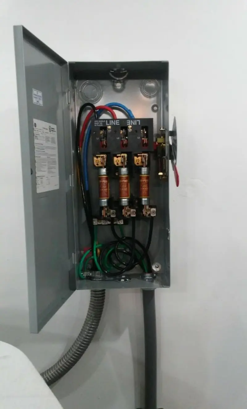 Three-phase disconnect switch installed for Electrical Wiring & Rewiring in Fulton
